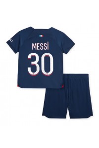 Paris Saint-Germain Lionel Messi #30 Babyklær Hjemme Fotballdrakt til barn 2023-24 Korte ermer (+ Korte bukser)